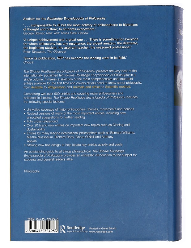 The Shorter Routledge Encyclopedia of Philosophy - Edward Craig - Tietokirjat ja oppaat - 10105411615 - 1