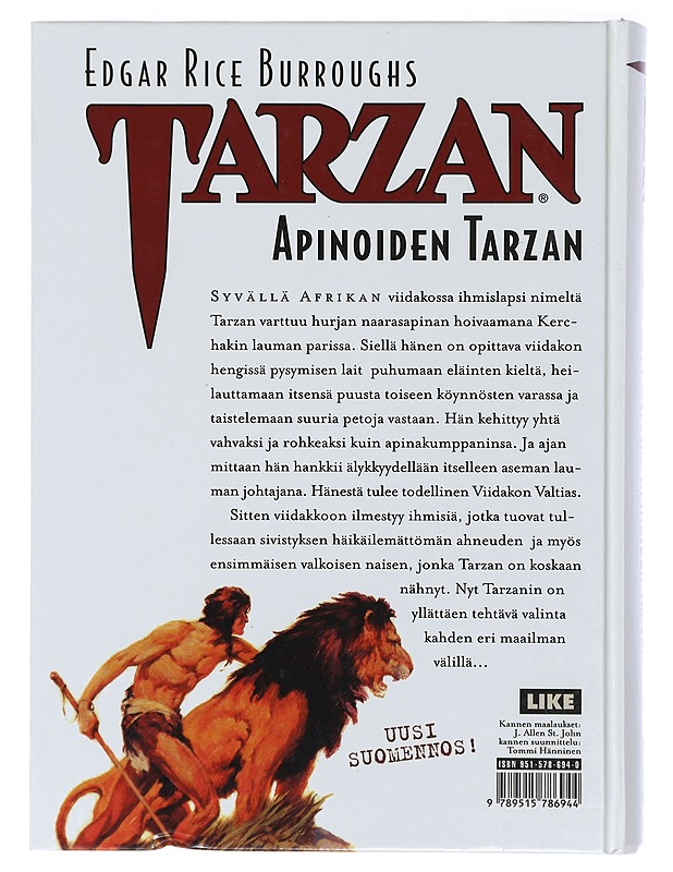 Apinoiden Tarzan - Burroughs, Edgar Rice - Nuorten kirjat - 10105411680 - 1