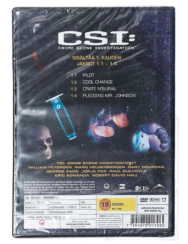 CSI: Kausi 1, jaksot 1-4 - DVD - DVD-elokuvat - 10105411713 - 1