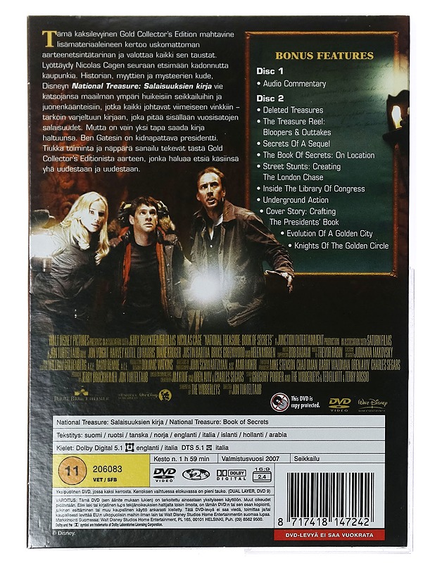 National Treasure 2: Salaisuuksien Kirja - DVD - DVD-elokuvat - 10105411723 - 1