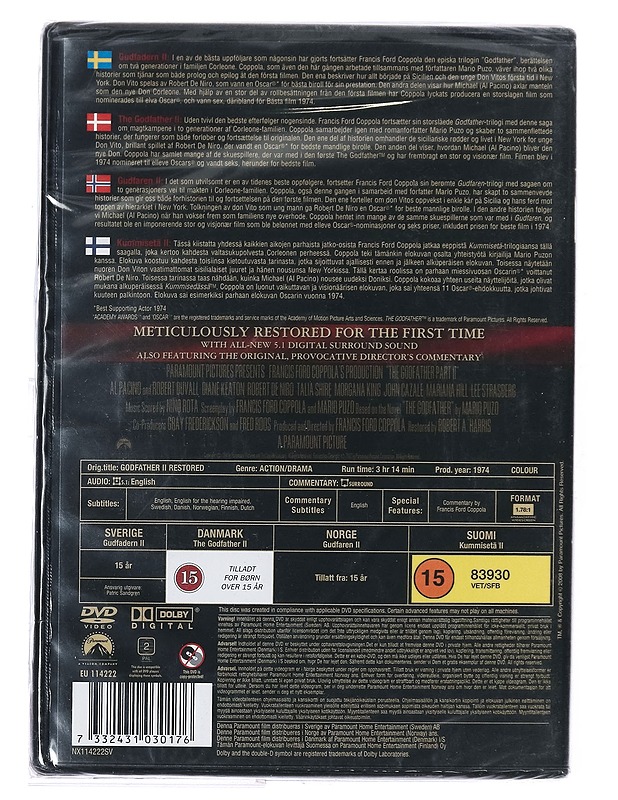 The Godfather II - DVD - DVD-elokuvat - 10105411741 - 1