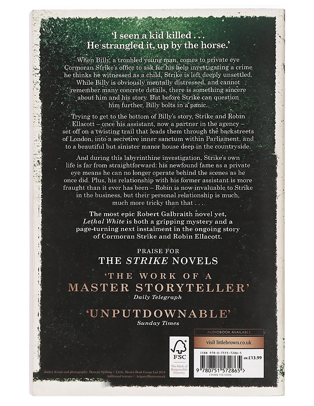 Lethal White - Robert Galbraith - Jännitys ja dekkarit - 10105411806 - 1