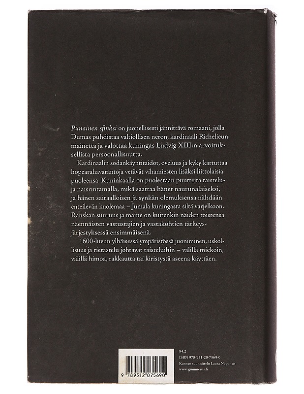 Punainen sfinksi : romaani - Dumas, Alexandre, vanh - Romaanit ja novellit - 10105411809 - 1