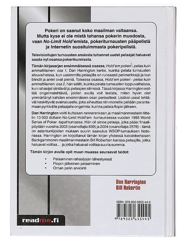 Hold'em pokeri : pelaa kuin ammattilainen. Osa 3 - Dan Harrington, Bill Robertie - Tietokirjat ja oppaat - 10105411832 - 1