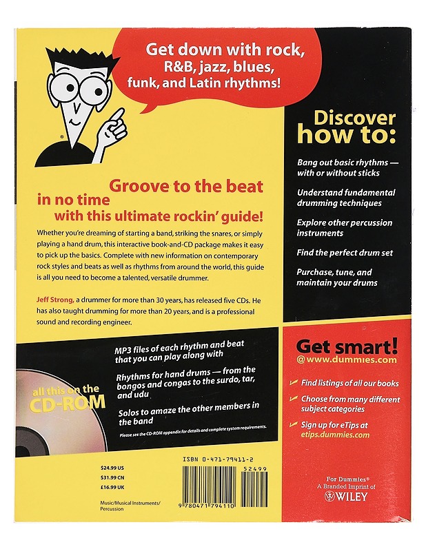 Drums for dummies - Strong, Jeff - Tietokirjat ja oppaat - 10105412034 - 1