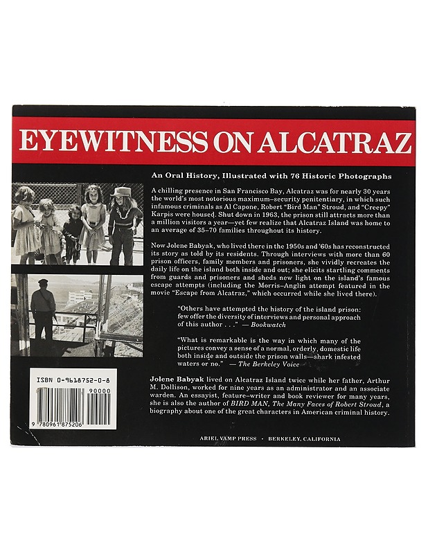 Eyewitness on Alcatraz - Babyak, Jolene - Elämäkerrat ja muistelmat - 10105412061 - 1