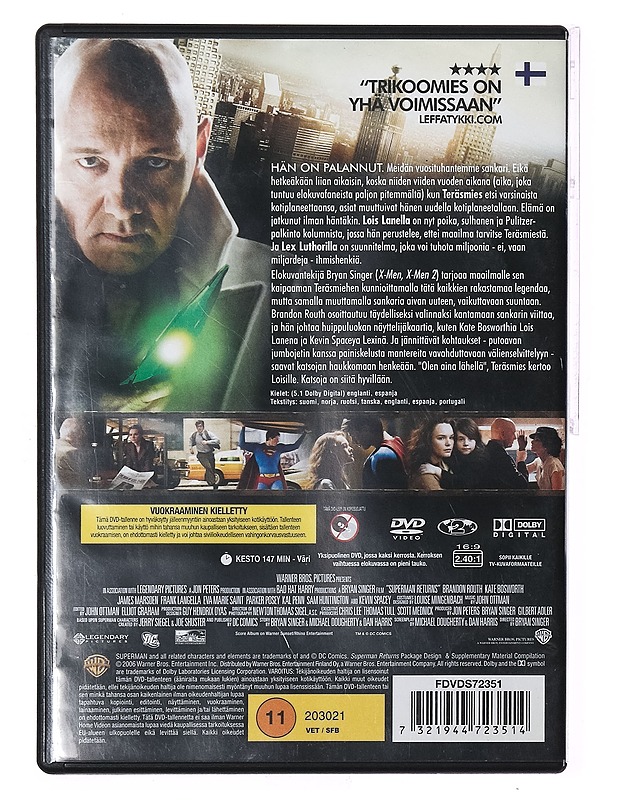 Superman Returns - DVD - DVD-elokuvat - 10105412181 - 1