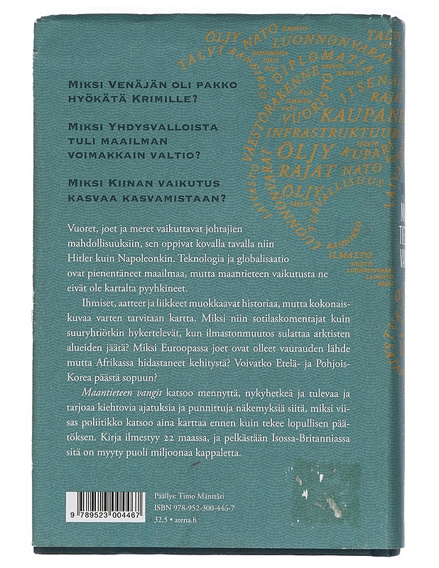 Maantieteen vangit : kymmenen karttaa, jotka kertovat kaiken maailmanpolitiikasta - Marshall, Tim - Tietokirjat - 10105412290 - 1
