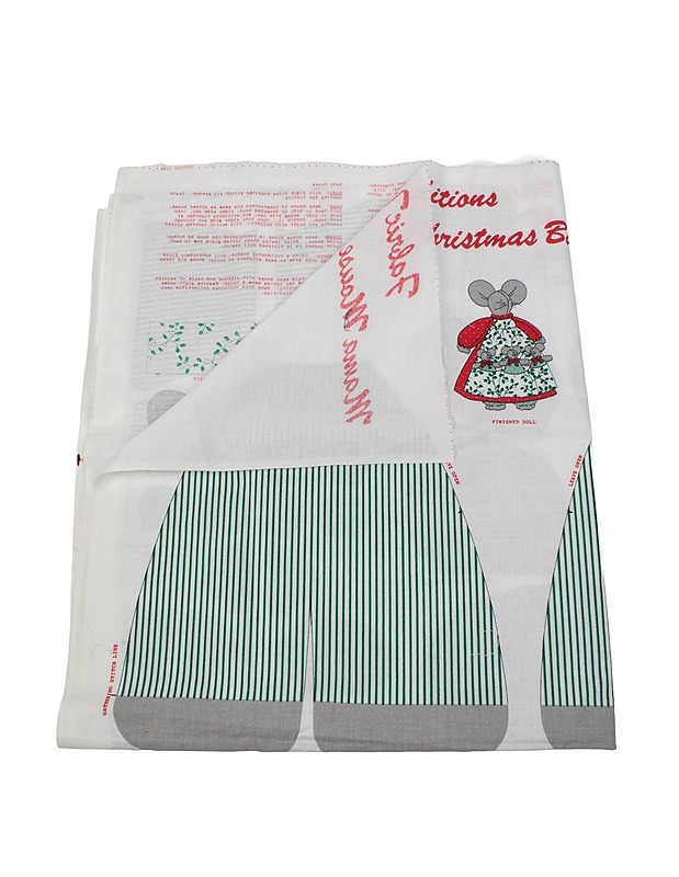 FABRIC TRADITIONS Mama Mouse and Christmas Babies nukkekangas - Joulutuotteet - 10105412399 - 0