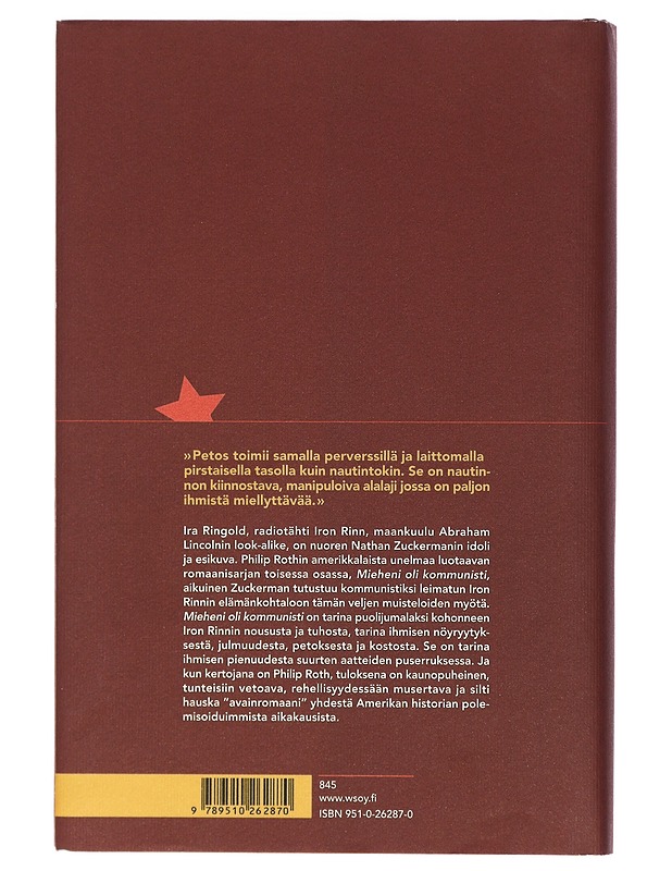 Mieheni oli kommunisti - Roth, Philip - Romaanit ja novellit - 10105412477 - 1