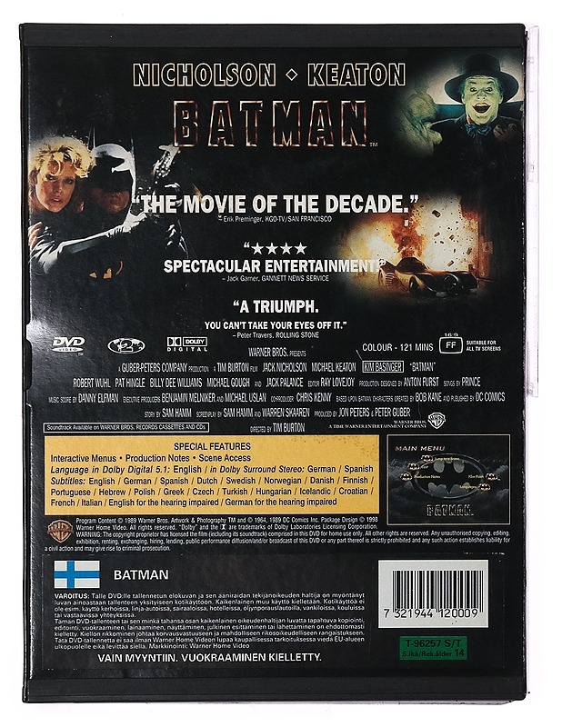 Batman - DVD - DVD-elokuvat - 10105412486 - 1