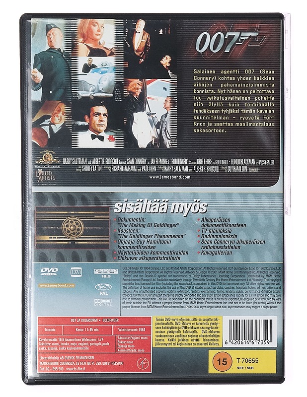 007 Ja Kultainen Sormi - DVD - DVD-elokuvat - 10105412508 - 1