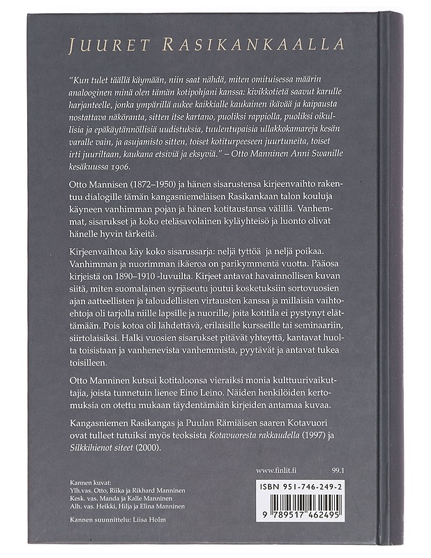 Juuret Rasikankaalla : Otto Mannisen ja hänen sisarustensa kirjeenvaihtoa 1897-1913 - Manninen, Otto - Elämäkerrat ja muistelmat - 10105412628 - 1