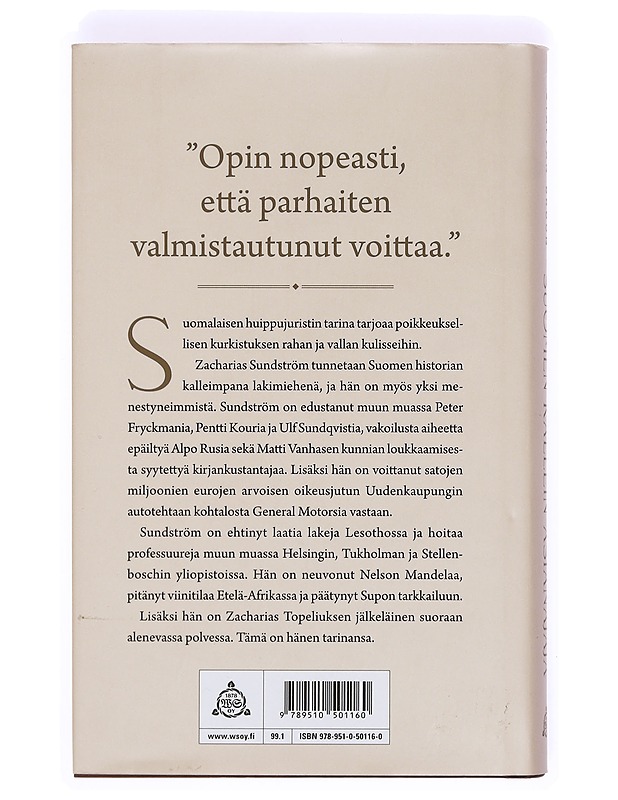 Suomen kallein asianajaja : Zacharias Sundströmin elämä ja teot - Sundström, Zacharias - Elämäkerrat ja muistelmat - 10105412643 - 1