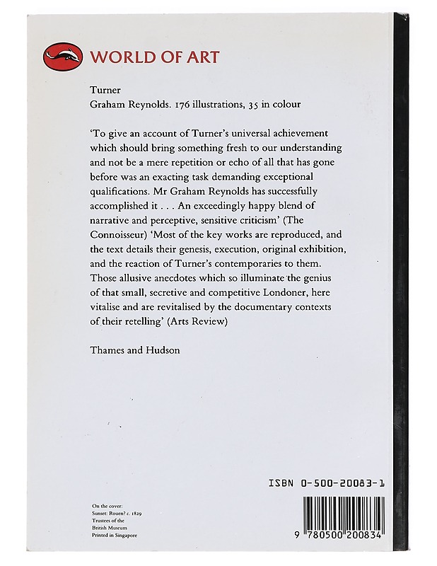 Turner - Graham Reynolds - Historiakirjat - 10105412647 - 1