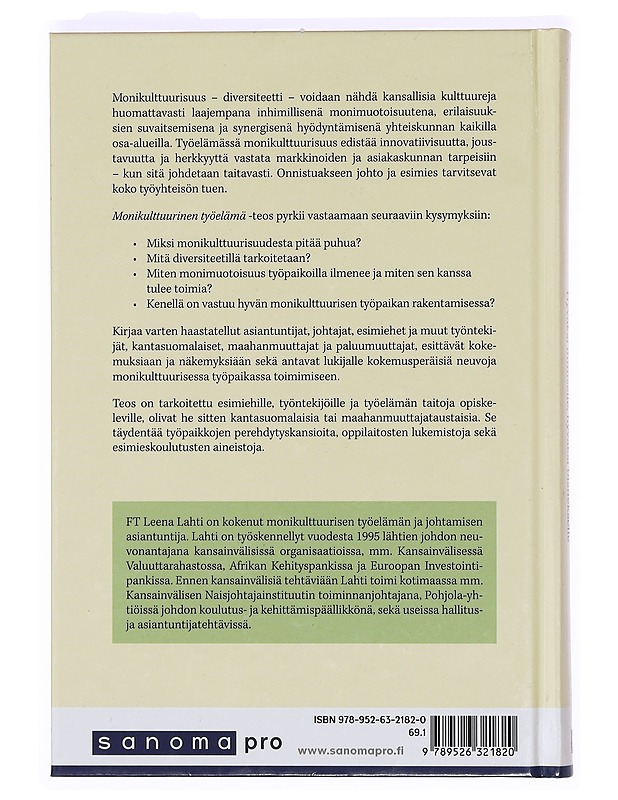 Monikulttuurinen työelämä : hyväksi ihmiselle, hyväksi bisnekselle - Leena Lahti - Tietokirjat ja oppaat - 10105412711 - 1