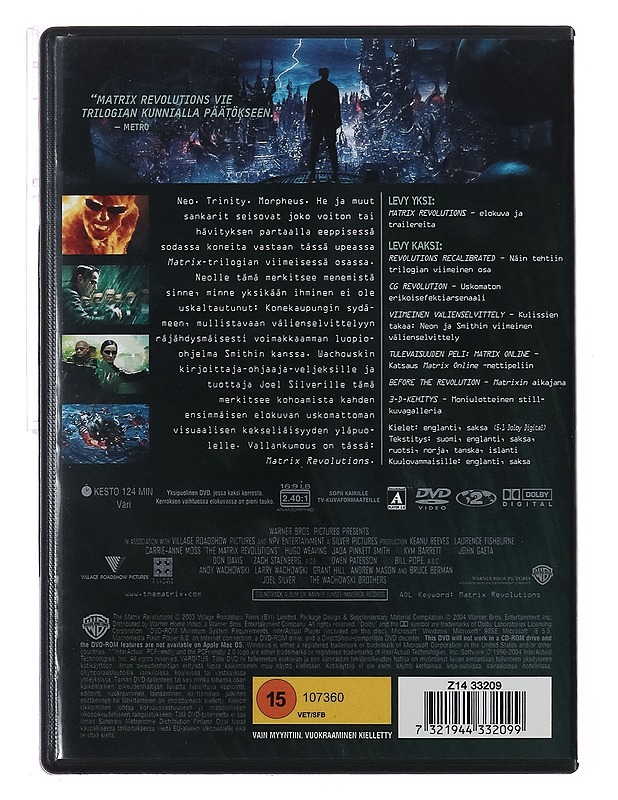 Matrix Revolutions - DVD - DVD-elokuvat - 10105412732 - 1
