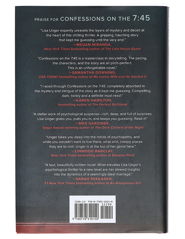 Confession on the 7:45 - Lisa Unger - Kaunokirjallisuus - 10105412849 - 1