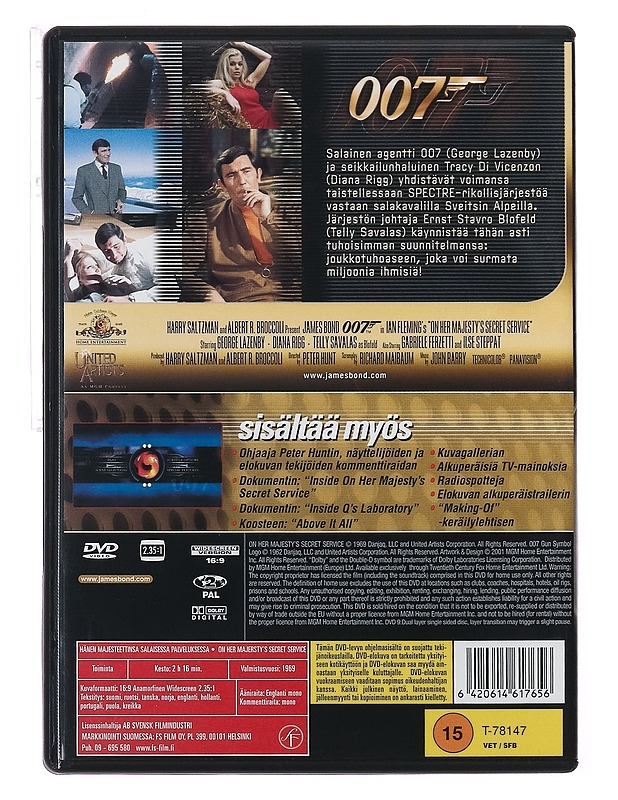 Hänen Majesteettinsa Salaisessa Palveluksessa - DVD - DVD-elokuvat - 10105412951 - 1