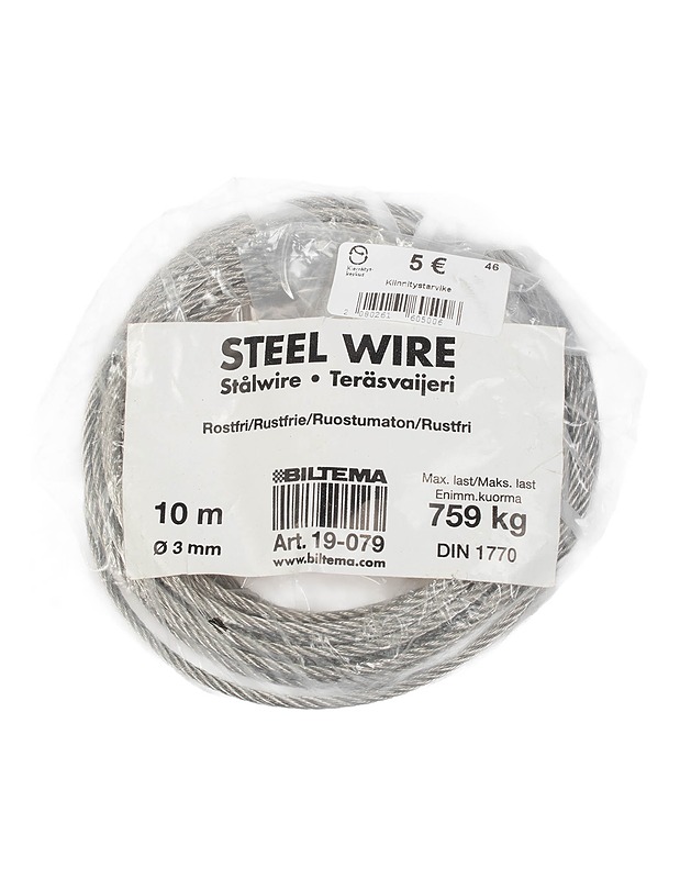 BILTEMA teräsvaijeri - Rakennustarvikkeet - 10105412982 - 0