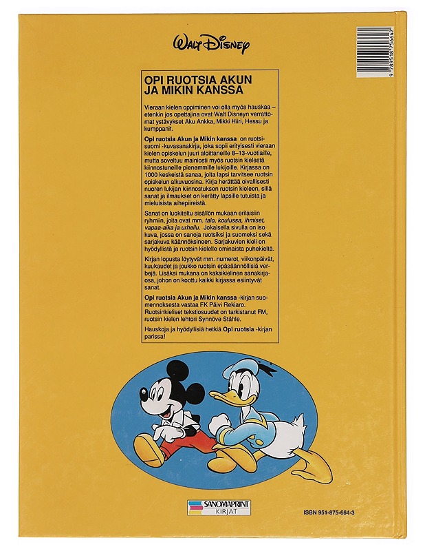 Opi ruotsia Akun ja Mikin kanssa - Disney, Walt - Tietokirjat ja oppaat - 10105413001 - 1