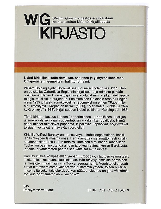 William Golding - Paperimiehet - Kaunokirjallisuus - 10105413087 - 1