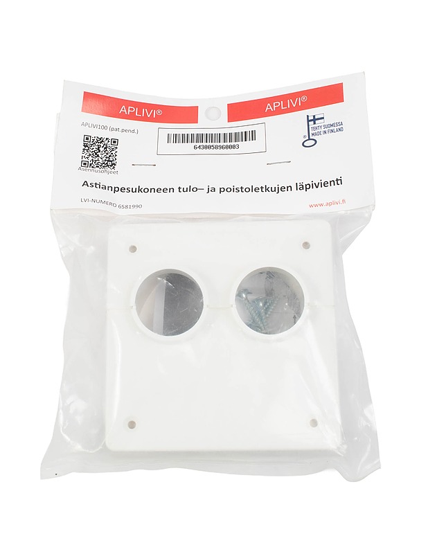 APLIVI astianpesukoneen tulo- ja poistoletkujen läpivienti - Muut sisustustavarat - 10105413138 - 0