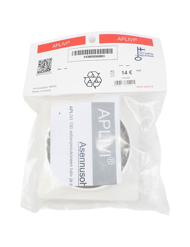 APLIVI astianpesukoneen tulo- ja poistoletkujen läpivienti - Muut sisustustavarat - 10105413138 - 1