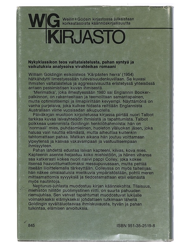 William Golding - MeriMatka - Kaunokirjallisuus - 10105413208 - 1