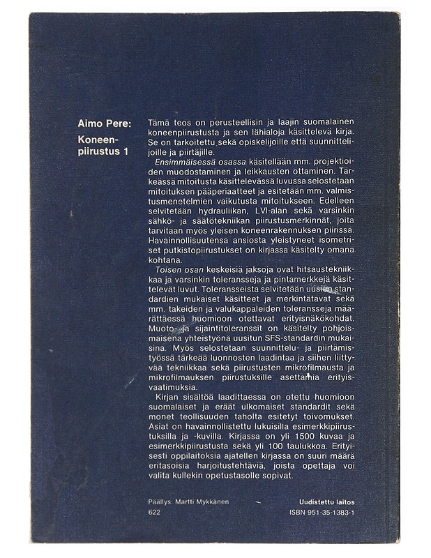Koneenpiirustus. 1 - Aimo Pere - Tietokirjat ja oppaat - 10105413339 - 1