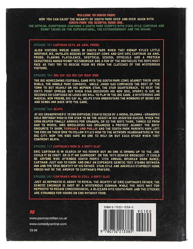 South Park : the scripts. Book one - Parker, Trey - Sarjakuvat - 10105413377 - 1