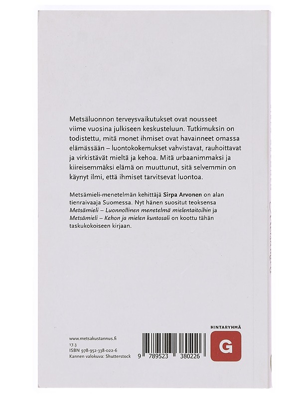 Metsämieli : mielen ja kehon taskukirja - Sirpa Arvonen - Tietokirjat ja oppaat - 10105413397 - 1