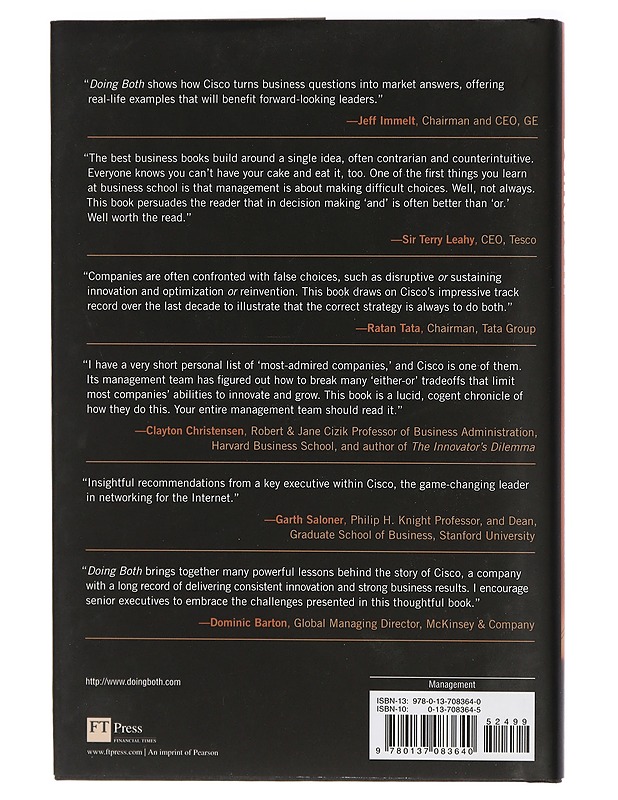 DOING BOTH : How Cisco captures today's profit and drives tomorrow's growth - Inder Sidhu - Tietokirjat - 10105413503 - 1