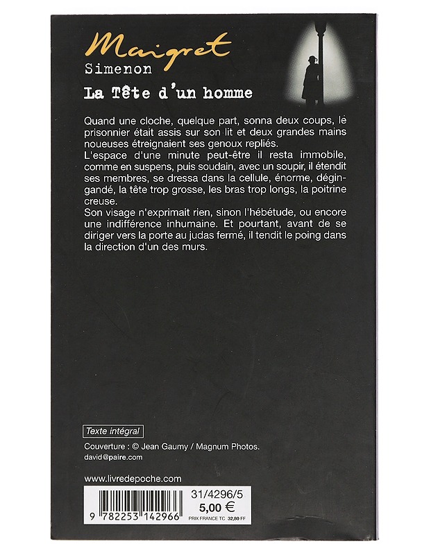 La tête d'un homme - Simenon, Georges - Jännitys ja dekkarit - 10105413558 - 1