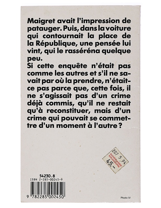 Les Scrupules de Maigret - Simenon, Georges - Jännitys ja dekkarit - 10105413565 - 1