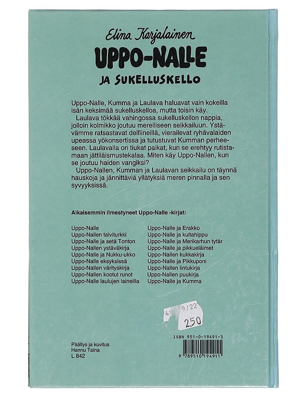 Uppo-Nalle ja sukelluskello - Karjalainen, Elina - Lastenkirjat - 10105413577 - 1