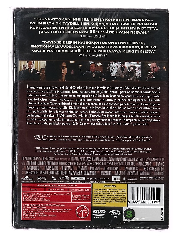 Kuninkaan Puhe - DVD - DVD-elokuvat - 10105413598 - 1