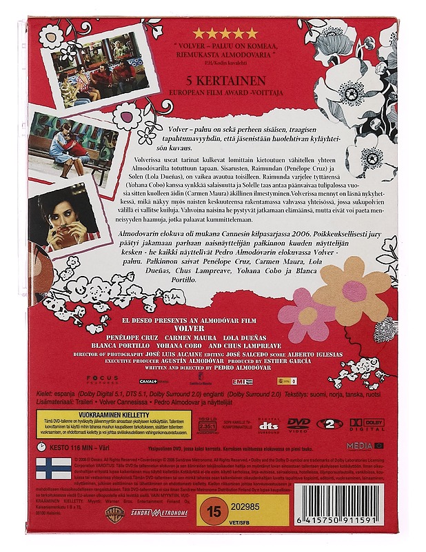 Volver: Paluu - DVD - DVD-elokuvat - 10105413655 - 1