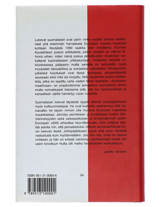 Avoimeen maailmaan - Jaakko Iloniemi - Historiakirjat - 10105413675 - 1