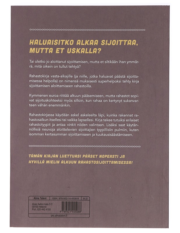 Rahastokirja vasta-alkajille ja niille jotka haluavat päästä sijoittamisessa helpolla - Merja Mähkä - Tietokirjat ja oppaat - 10105413750 - 1