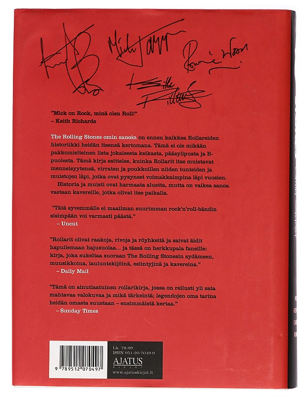 The Rolling Stones omin sanoin - Jagger, Mick - Elämäkerrat ja muistelmat - 10105413766 - 1