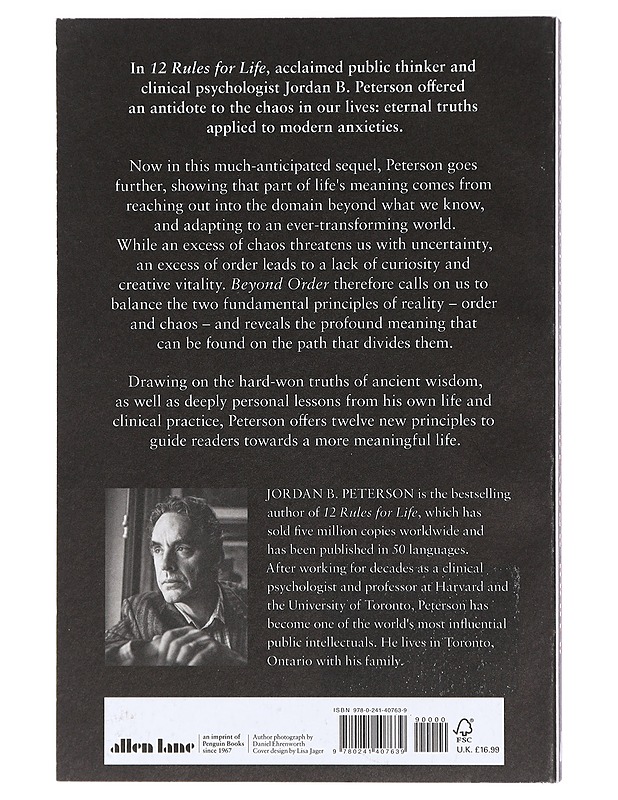 Beyond order : 12 more rules for life - Jordan B. Peterson - Hyvinvointikirjat - 10105413792 - 1