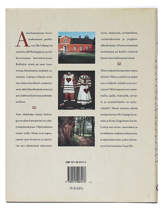 Vanhoja kartanoita Helsingin seudulta : kulttuurihistoriallisia ajankuvia - Lönnqvist, Bo - Tietokirjat ja oppaat - 10105413898 - 1