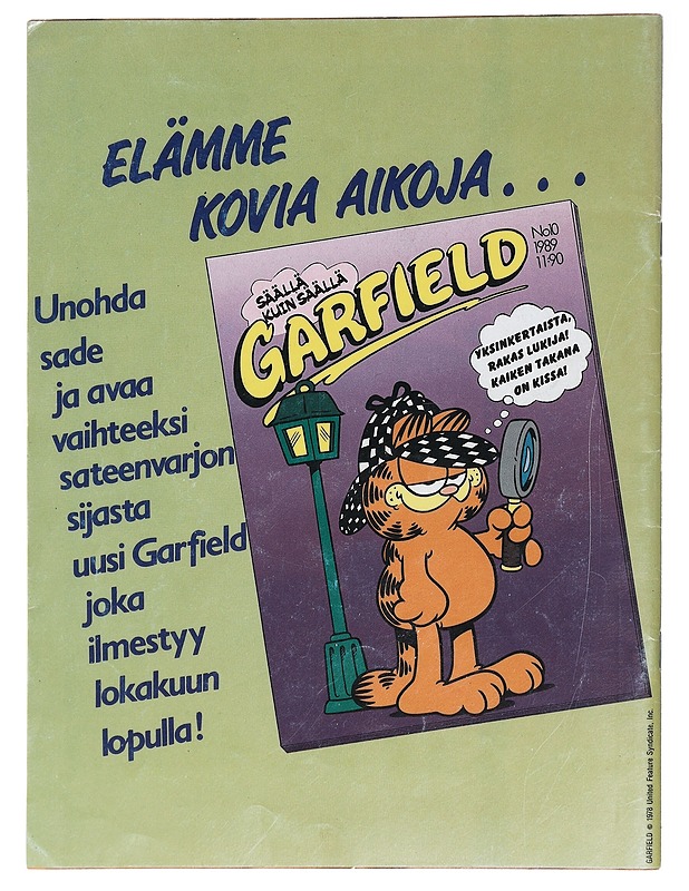 Garfield No 9/1989 - Sarjakuvat - 10105413944 - 1