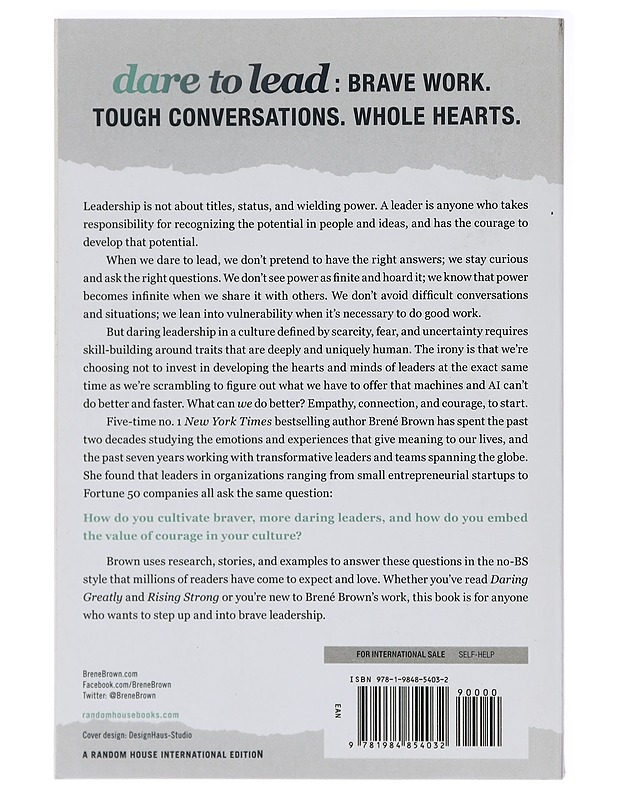 Dare to lead : brave work, tough conversations, whole hearts - Brené Brown - Tietokirjat - 10105413958 - 1