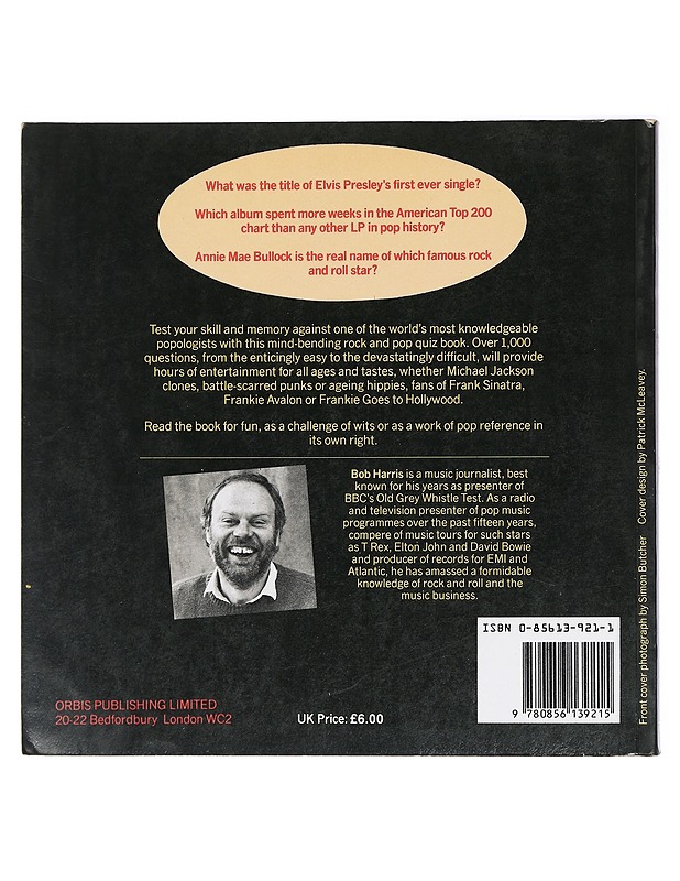 Rock and pop mastermind - Harris, Bob - Musiikki- ja elokuvakirjat - 10105414001 - 1