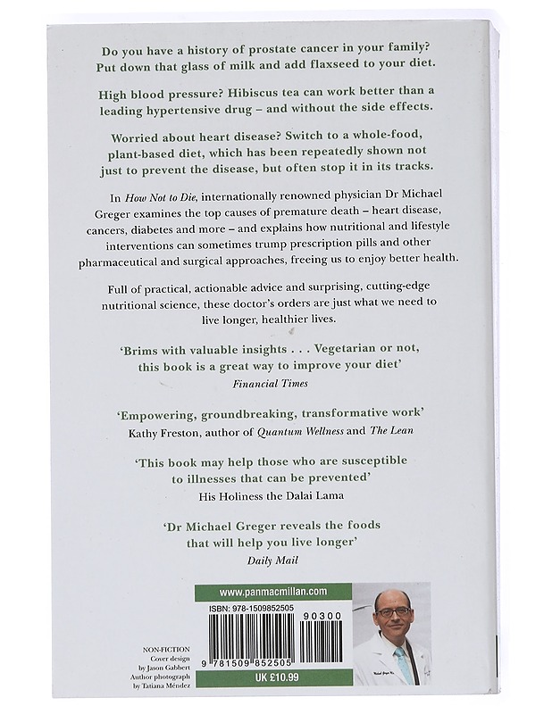 How not to die : discover the foods scientifically proven to prevent and reverse disease - Greger, Michael - Tietokirjat - 10105414017 - 1