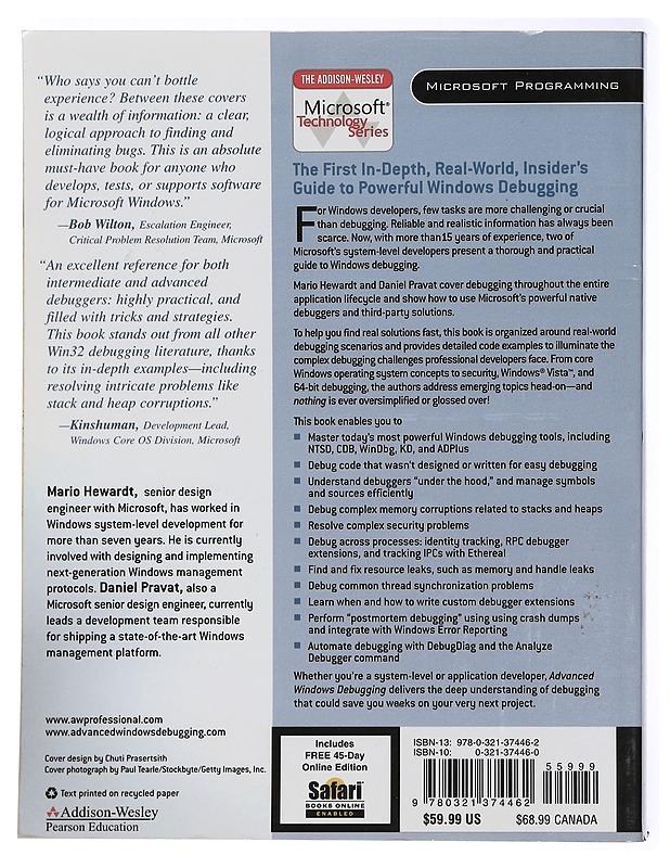 Advanced Window Debugging - Mario Hewardt and Daniel Pravat - Tietokirjat - 10105414046 - 1