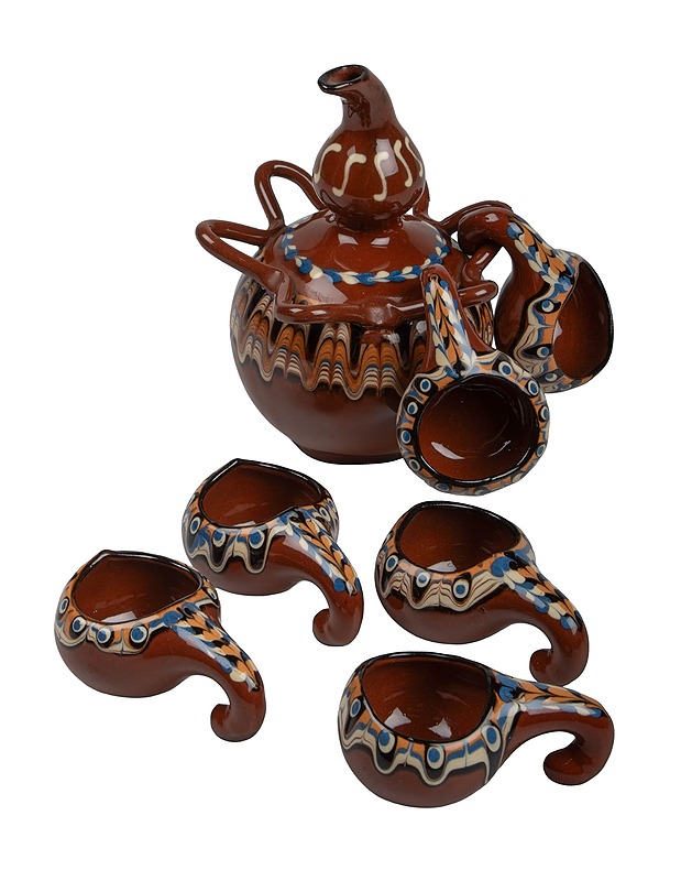 Teekannu + kupit, 7 osaa - Mukit ja kahvikupit - 10105414073 - 0