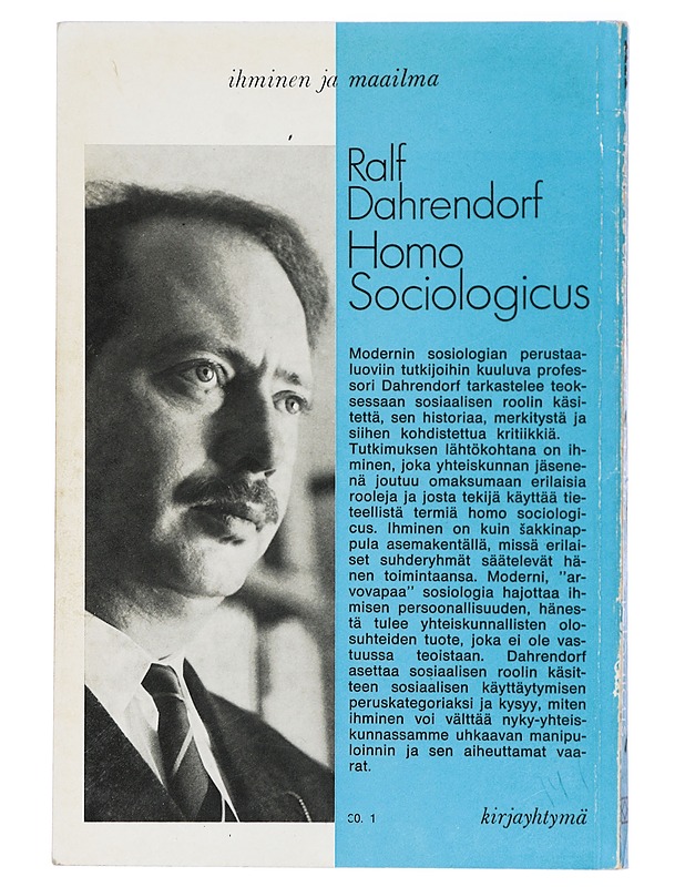 Homo Sociologicus - Ralf Dahrendorf - Tietokirjat ja oppaat - 10105414118 - 1